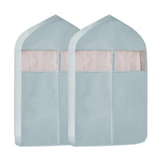 The Flow Company 簡潔可擴展無紡布拉鍊式衣物防塵套 藍色 60 x 10 x 128 cm, 1入, 2個