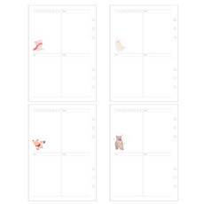Fleur A5 6 球 Chou Chou Weekly Refill Inlay 4p 套裝在森林中, 16張