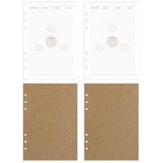 PLEPLE A5 6孔讀書紀錄心智圖補充內頁 2種組合 B 心智圖 2p + 牛皮紙 2p, 16張, 1套