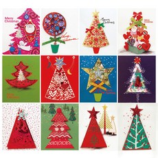 From&To 聖誕卡片12款套組 S513, 混合顏色, 2套