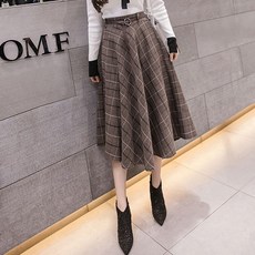 루나걸 로브 체크 스커트