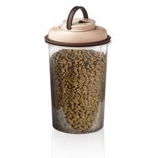 펫프레쉬 스마트 진공 밀폐 반려동물 사료 보관용기, 브라운, 5L, 1개
