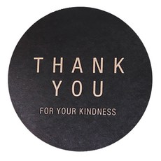 indigoshop 圓形文字印花貼紙 L號 7cm 100入, 100張, 黑色