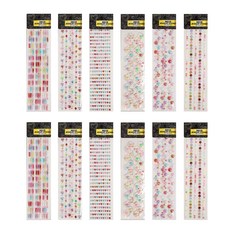 珠寶貼紙套組 6, 混色, 2套