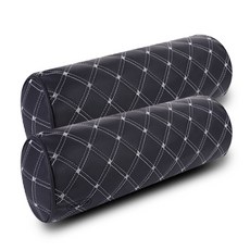 URBAN CAR 車用絎縫頸枕 2入, 黑色