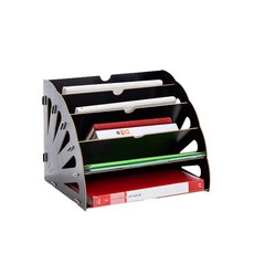 aryko 扇形文件整理箱, 黑色的, 5層