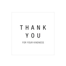 indigoshop 文字印花方形貼紙 4cm, 白色, 140張