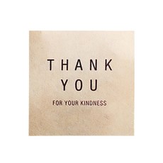 indi.k 摩登牛皮紙感謝方形貼紙 小 4cm 140入, 140個, 混色