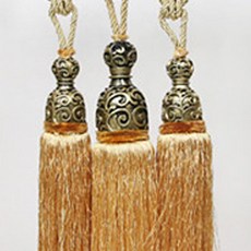 Changane 復古造型窗簾掛繩 A款, 黃色的, 1套