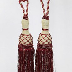 Changane 造型窗簾掛繩 B款, 紅色的, 1套