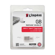 킹스톤 뚜껑 일체형 C Type USB 메모리 DTDUO3C, 128GB, 1개