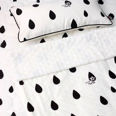 wisemama 孩童棉質細纖維印花毯, 雨滴款