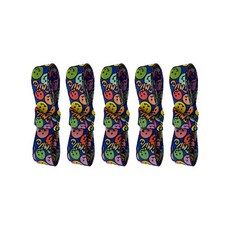 스마일 양면골지 리본끈 폭 1.5cm 5p, 블루, 200cm