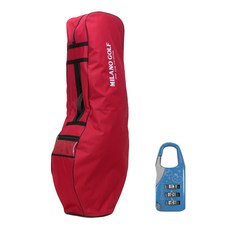 米蘭高爾夫航空保護套 ML-AC801 + 收納袋 + 鎖頭 隨機出貨, 紅色