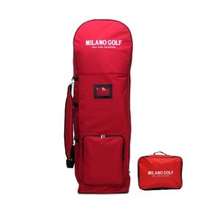 米蘭高爾夫旅行輪飛行罩+小袋+鎖具套組 ML-WAC802RE, 蓋子、小袋（紅色）、鎖（隨機發貨）