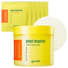 goodal 青橘維他命C爽膚棉片 黃色 60入+爽膚棉片隨身包裝 5入, 1組