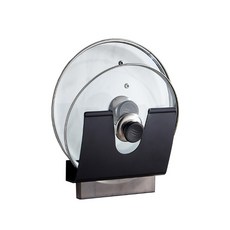 윰스 알루미늄 부착식 냄비뚜껑 랙, 블랙, 1개