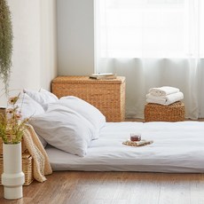 AIRE 素色床墊套, 白色