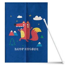 마켓플랜 방문 가리개커튼 + 커튼봉 세트