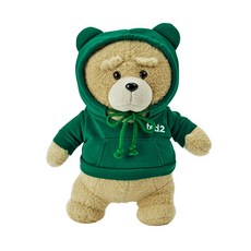 熊麻吉2 連帽T恤 熊娃娃, 30cm, 綠色, 1個