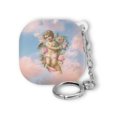 WAVESTUDIO Design Galaxy Buds FE / Buds Pro / Buds2 / Buds Live 保護殼, 單一商品, 復古天使 粉色天空天使