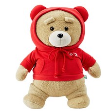 熊麻吉2 連帽T恤 熊玩偶, 50cm, 紅色, 1個