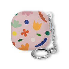 WAVESTUDIO Design Galaxy Buds FE / Buds Pro / Buds2 / Buds Live 保護殼, 單一商品, 線條藝術 粉色藝術