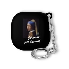 WAVESTUDIO Design Galaxy Buds FE / Buds Pro / Buds2 / Buds Live 保護殼, 單一商品, 名畫馬賽克 戴珍珠耳環的少女