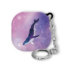 WAVESTUDIO Design Galaxy Buds FE / Buds Pro / Buds2 / Buds Live 保護殼, 單一商品, 銀河鯨魚 銀河極光