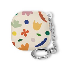 웨이브스튜디오 디자인 갤럭시 버즈FE / 버즈프로 / 버즈2 / 버즈라이브 케이스, 라인아트 베이지아트, 1개