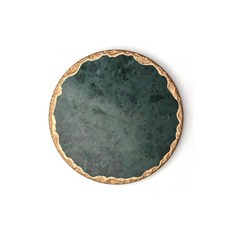 JHCompany亮點翡翠大理石杯墊 圓形, 混合顏色