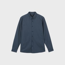 Mind Bridge 男款素色混紡長袖襯衫 MUWS71B1