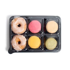 長方形6格小菜容器, 1入, 100個