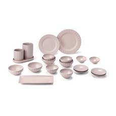 KwangJuYo 貝殼系列4人餐具20件組, 粉色的, 10種