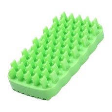 아리코 반려동물 짧은털 손질 실리콘 브러쉬 6 x 11.8 x 2.5 cm, 그린, 1개