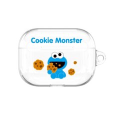 芝麻街 AirPods Pro 硬殼保護套, 單一商品, 透明(Yummy Cookie)
