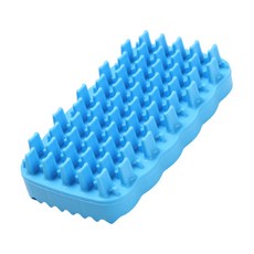 아리코 반려동물 짧은털 손질 실리콘 브러쉬 6 x 11.8 x 2.5 cm, 스카이, 1개