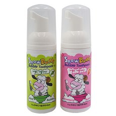 Snowbuddy 泡沫兒童牙膏草莓 45ml + 薄荷 45ml 套裝, 1組