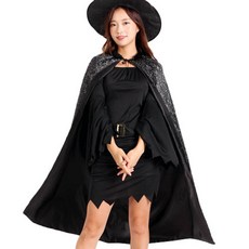 閃亮雙層斗篷, 黑色, 1個