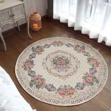 波斯風花紋防滑圓形地毯