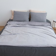 bebe chouette 刷毛超細纖維雙面毯, 深灰色