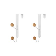 The Flow白色木球門門多用途帽子包包掛勾 2球, 混色, 2個