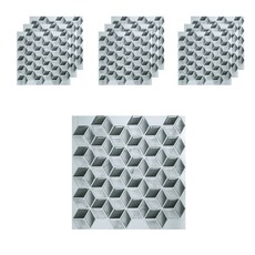 Atti Tile 壁貼 10入, 大理石方塊 白色