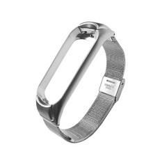 anyclear 小米 Mi Band 5/6兼容金屬錶帶, 銀, 小米手環 5/6 金屬錶帶