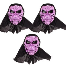 Livingda 光澤骷髏頭罩面具 3p, 薰衣草