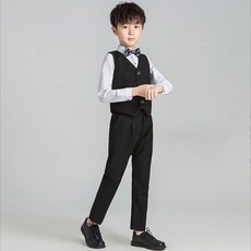 Edgeland童款蝴蝶結領帶西裝套裝 5件組