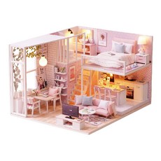 KkomiDEAL DIY 中型微型屋 06 粉紅小屋 + 製作工具, 混合顏色, 1個