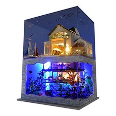 KkomiDEAL DIY 袖珍屋 大型 37 夏威夷小屋 + 製作工具, 混合顏色