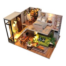 KkomiDEAL DIY 迷你小屋 中型 22 現代房屋 + 製作工具, 混合顏色