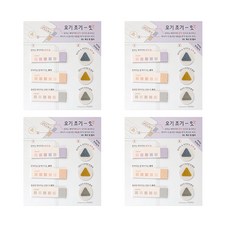 플레플레 요기조기 잇 점착메모지세트, 체크 잇 컬러, 4세트